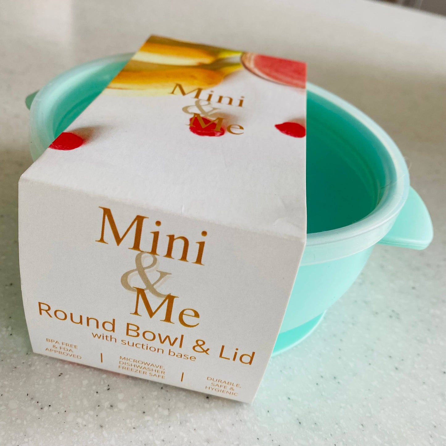 Mini & Me Round Bowl with Lid Spearmint