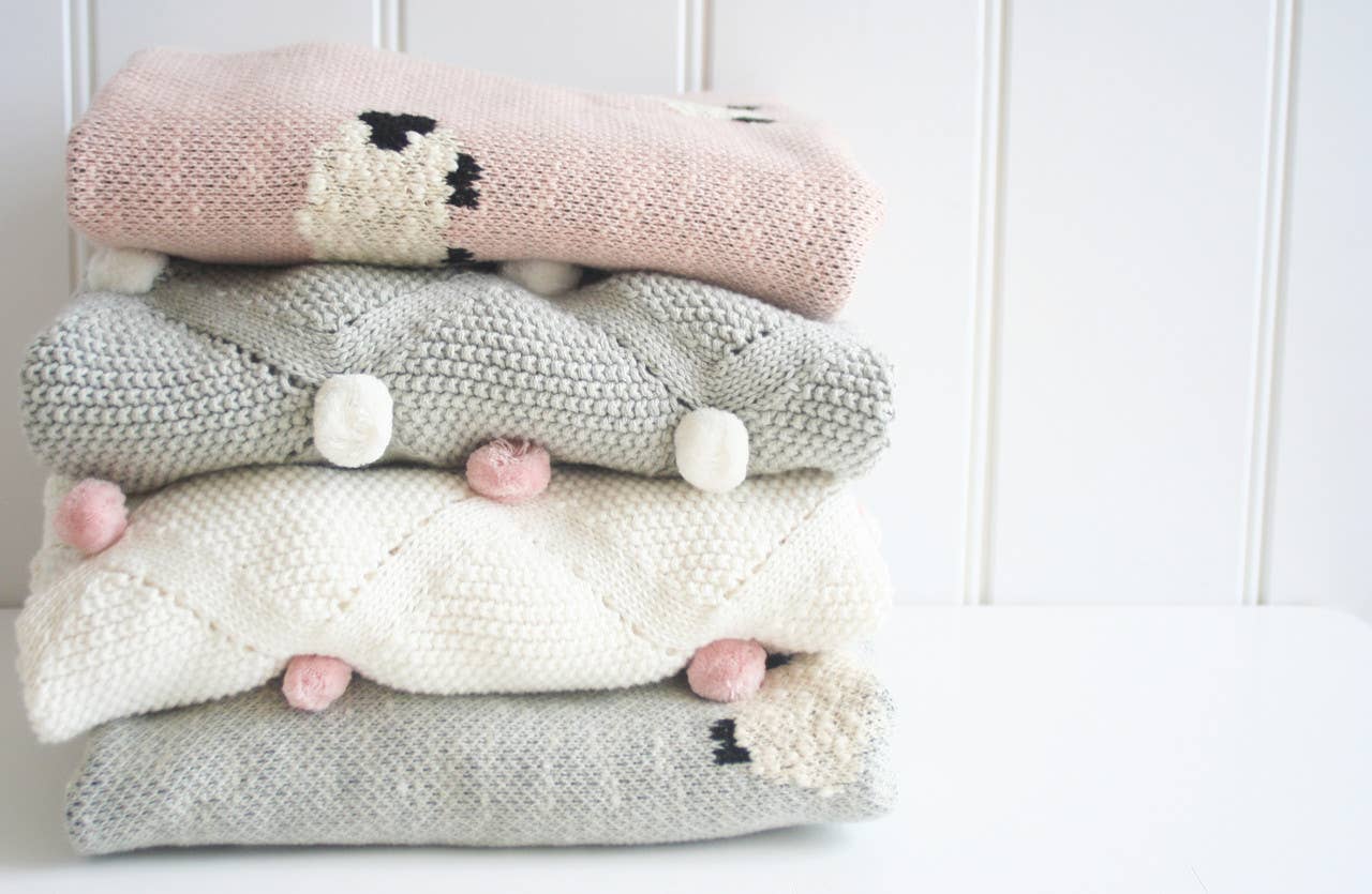 Alimrose - Baby Blanket 'Baa Baa' Grey