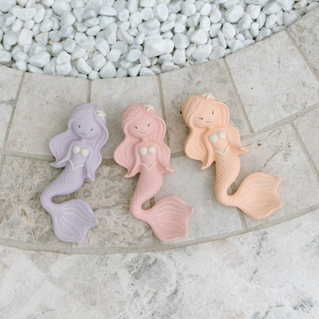 Maeve the Mermaid Natural Rubber Teether: Grape