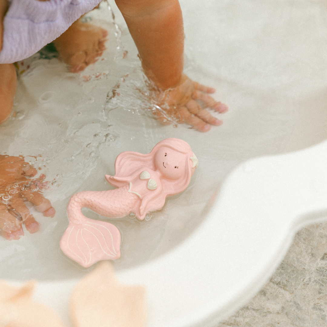 Maeve the Mermaid Natural Rubber Teether: Berry