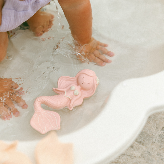 Maeve the Mermaid Natural Rubber Teether: Berry