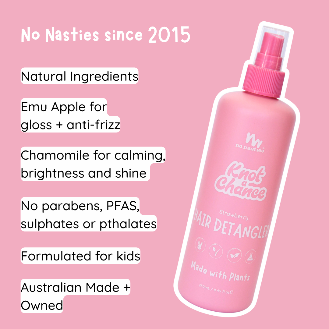 Natural Plant Based Hair Detangler in Strawberry