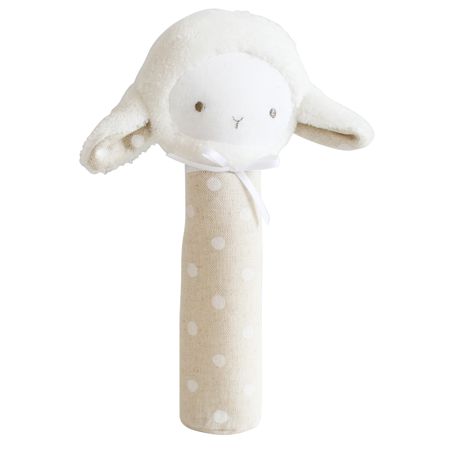 Alimrose - Lamby Squeaker White Linen Spot