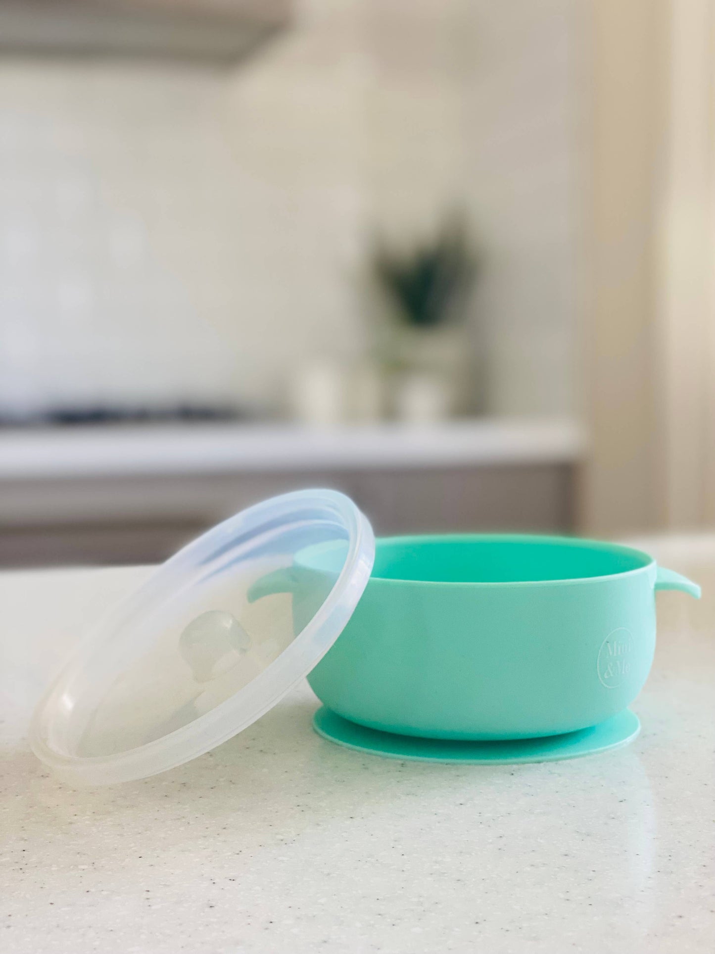 Mini & Me Round Bowl with Lid Spearmint