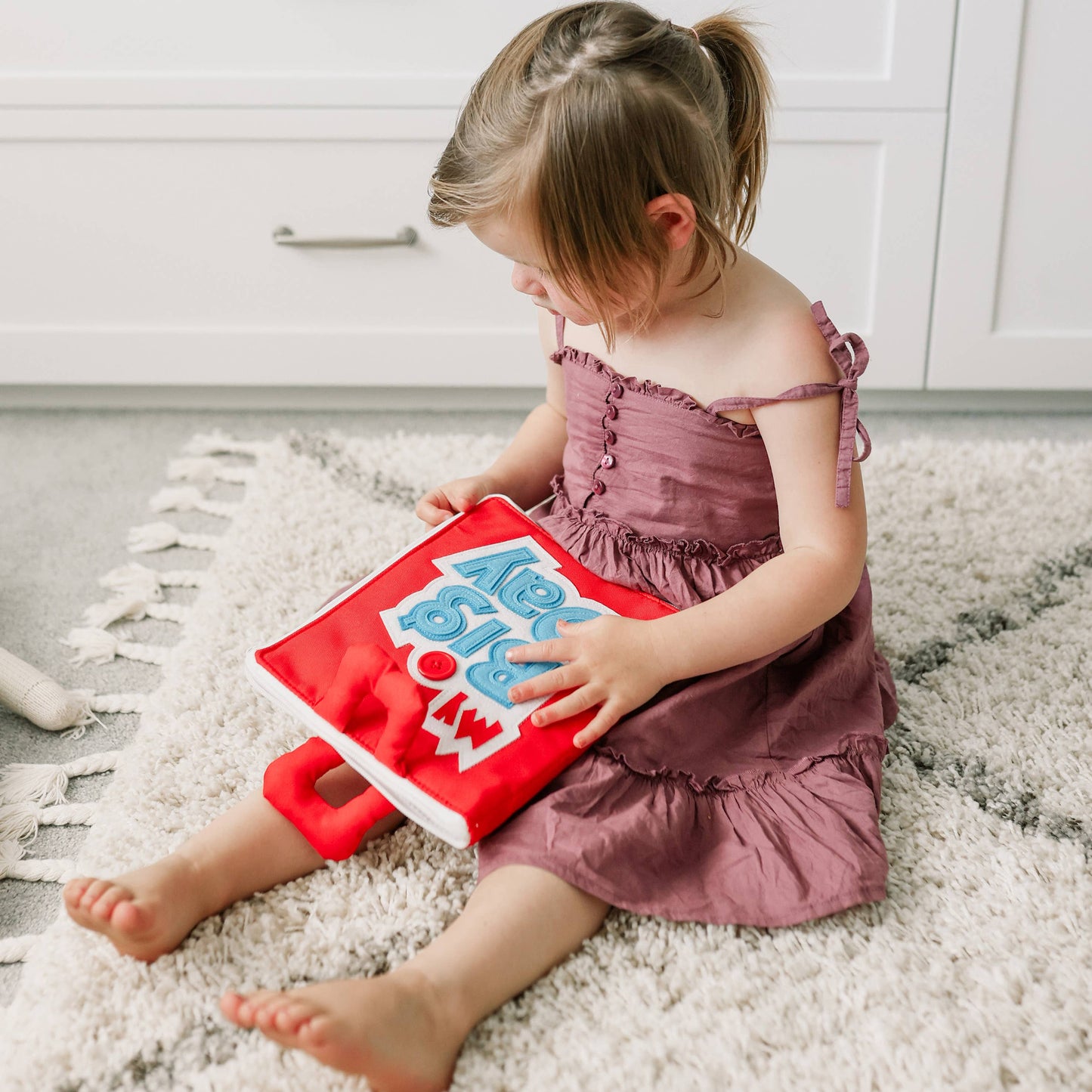 Curious Columbus - Fabric Activity Book - My Big Day: Blue Cover
