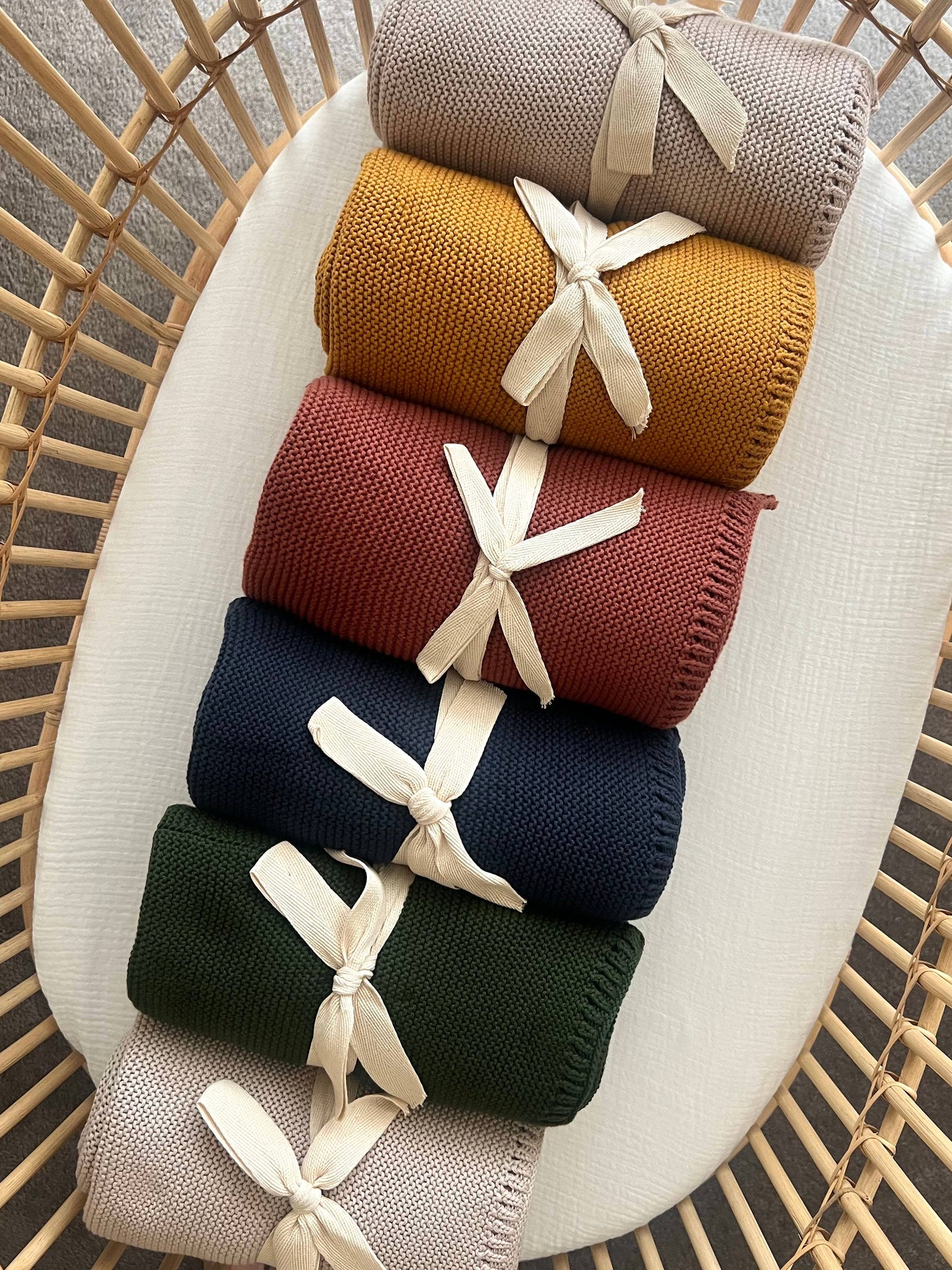 Mini & Me Cable Baby Blanket Cambridge Blue