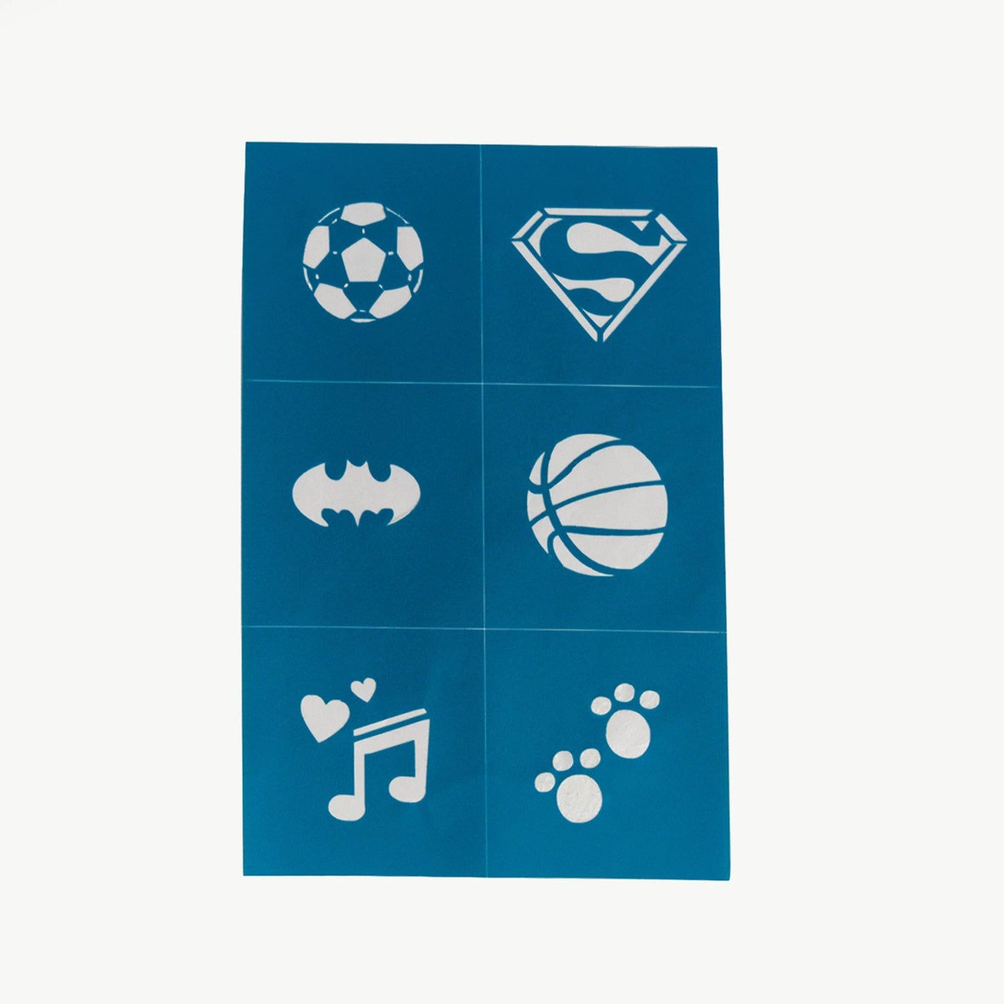 Oh Flossy Reusable Adhesive Face Paint & Makeup Stencils - Teal