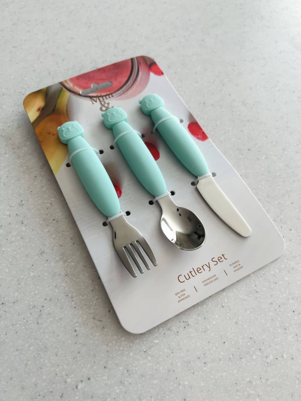 Mini & Me Metal Cutlery Set Spearmint