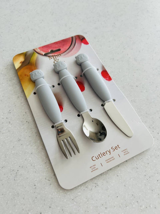 Mini & Me Metal Cutlery Set Porcini