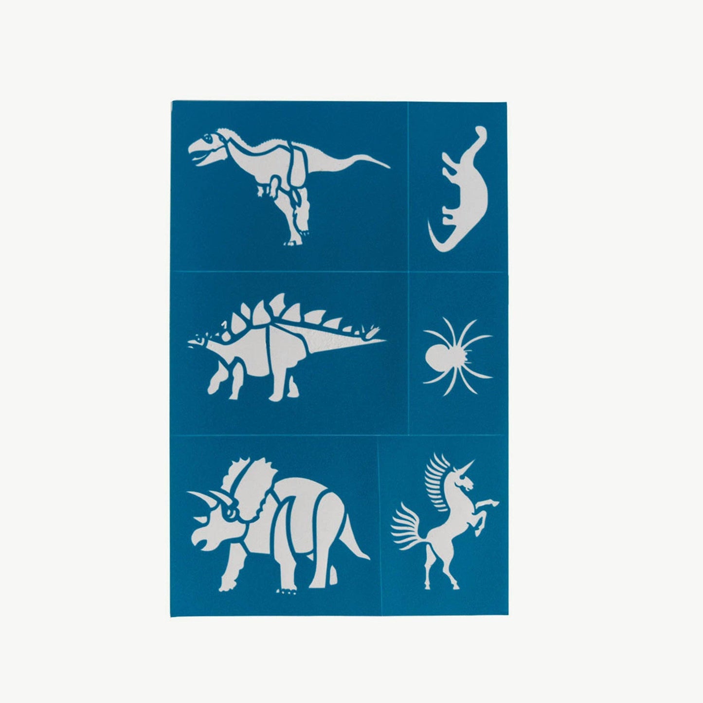Oh Flossy Reusable Adhesive Face Paint & Makeup Stencils - Teal