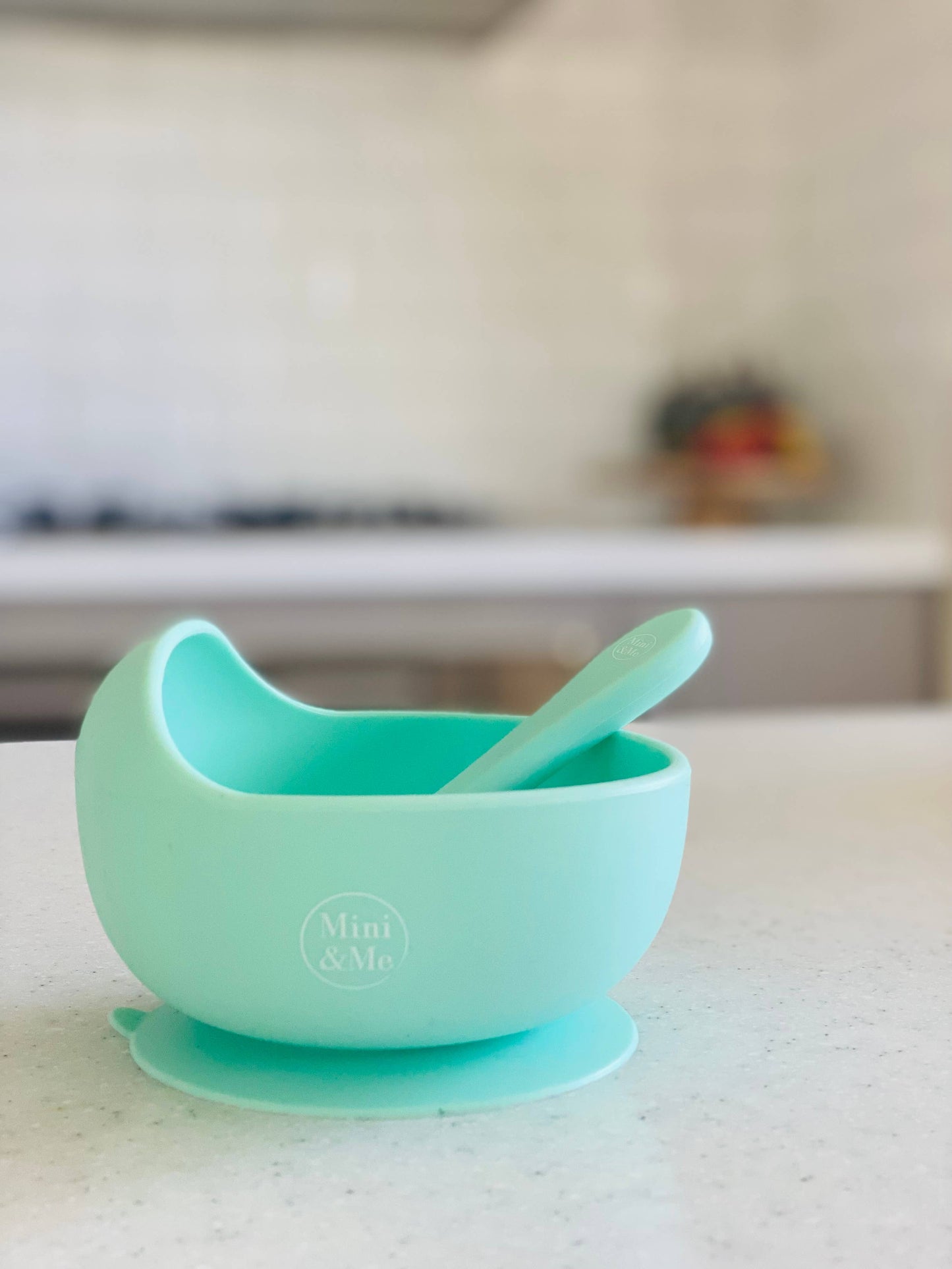 Mini & Me Wave Bowl & Spoon Spearmint