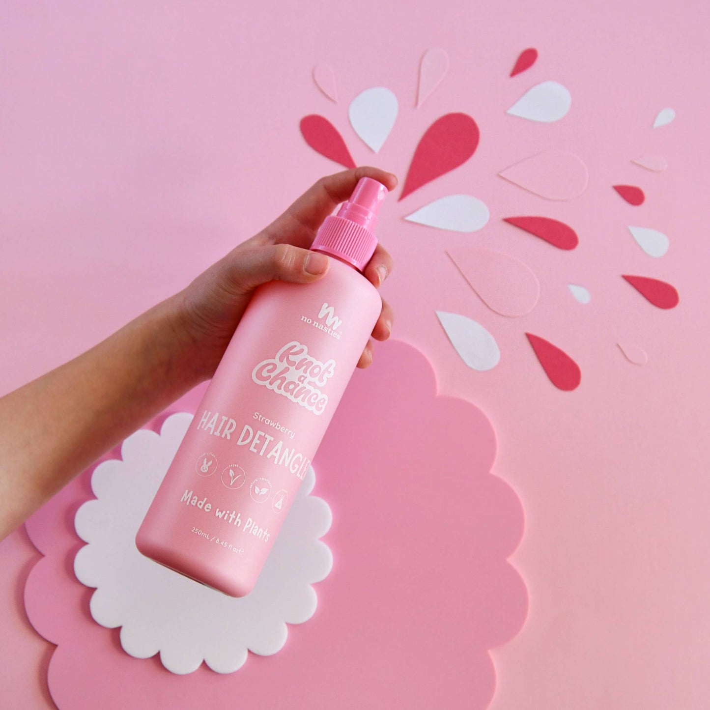 Natural Plant Based Hair Detangler in Strawberry