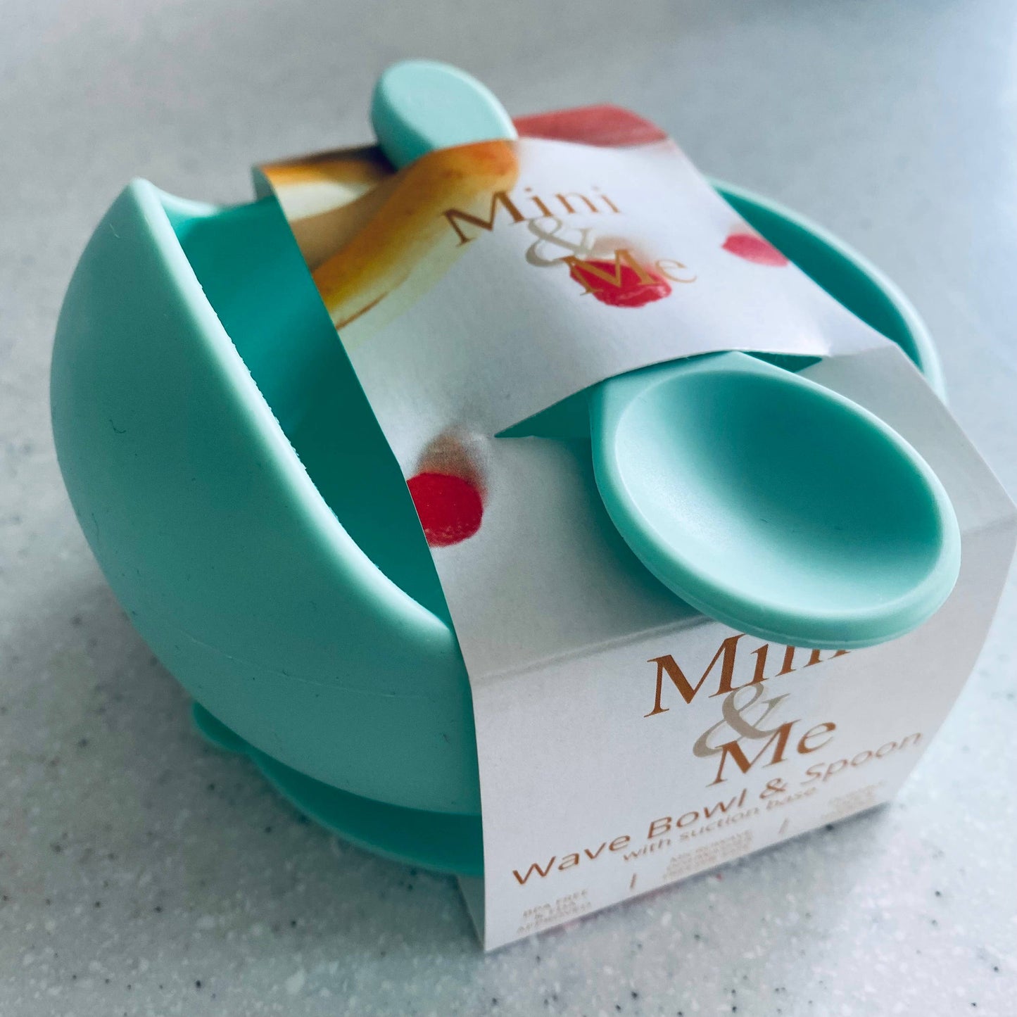 Mini & Me Wave Bowl & Spoon Spearmint