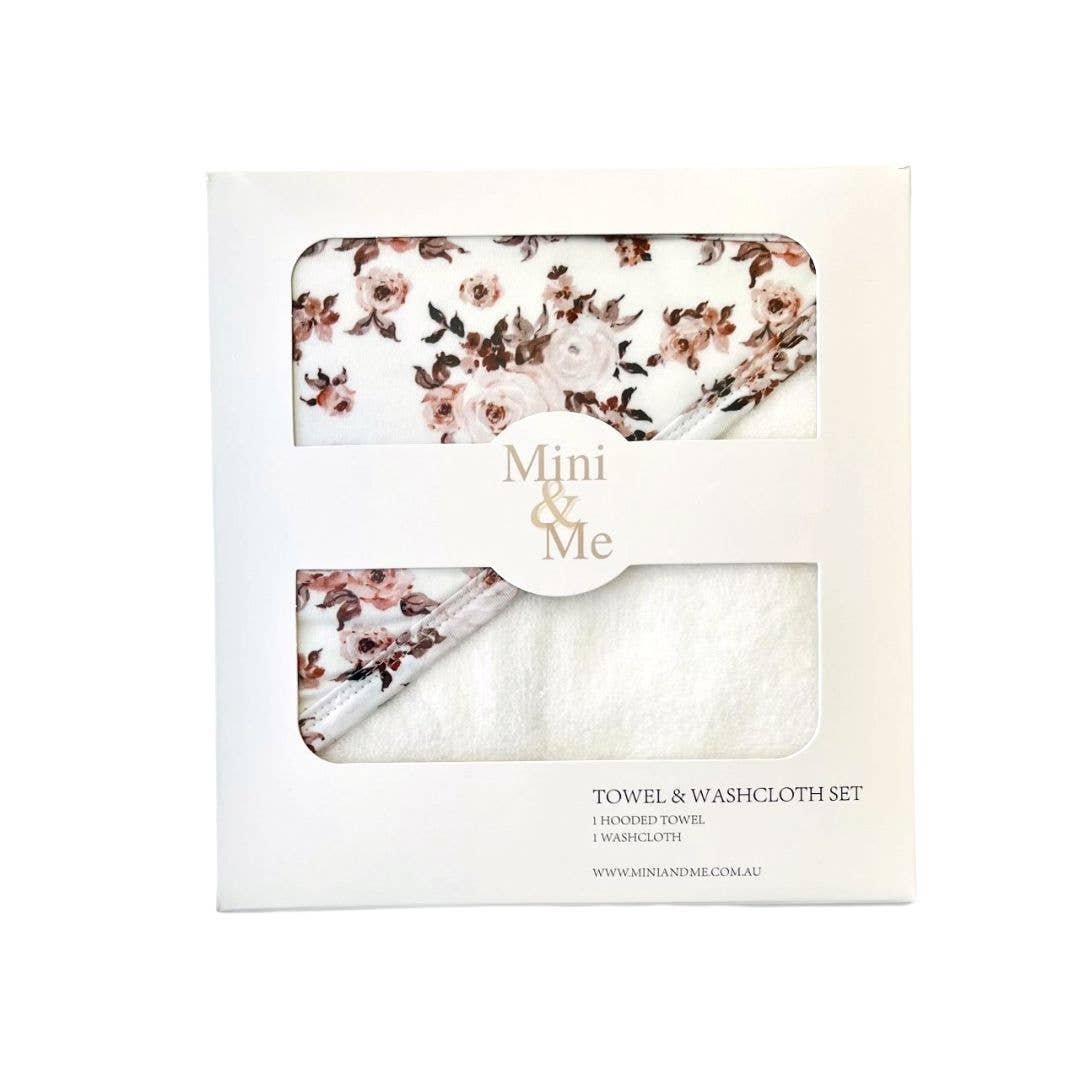 Mini & Me Hooded Towel & Wash Cloth Set Addison