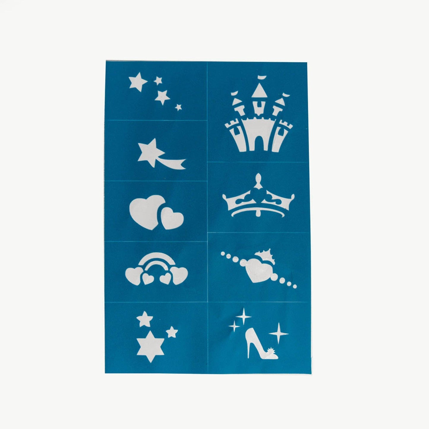 Oh Flossy Reusable Adhesive Face Paint & Makeup Stencils - Teal