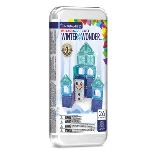 Magna-Tiles - MicroMags Winter Wonder 26-Piece Travel Set