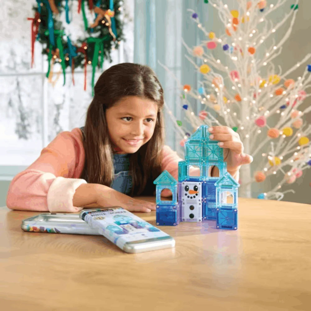 Magna-Tiles - MicroMags Winter Wonder 26-Piece Travel Set