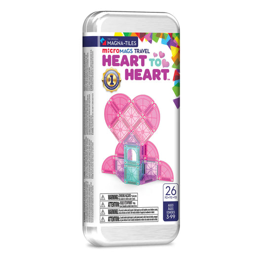 Magna-Tiles - MicroMags Heart to Heart 26-Piece Travel Set