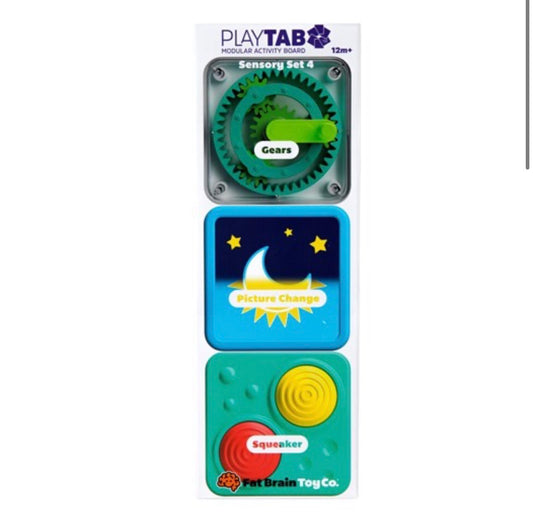 PlayTab Sensory Set 4 (Gears, Lenticular, Squeaker Tile)