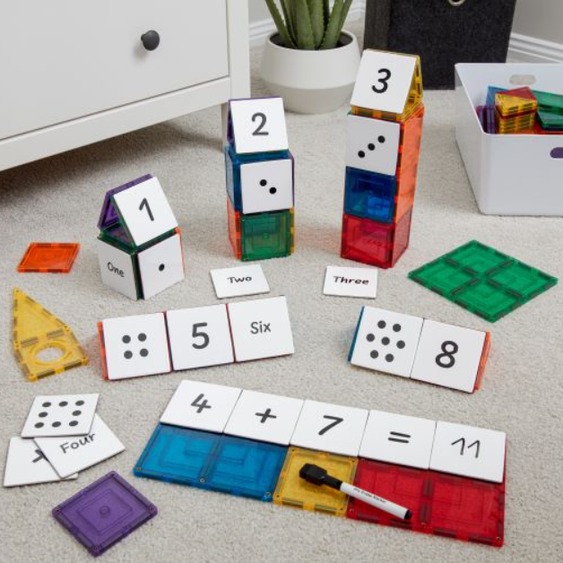 Learn & Grow - Magnetic Tile Topper - Numeracy Pack (40 Piece)