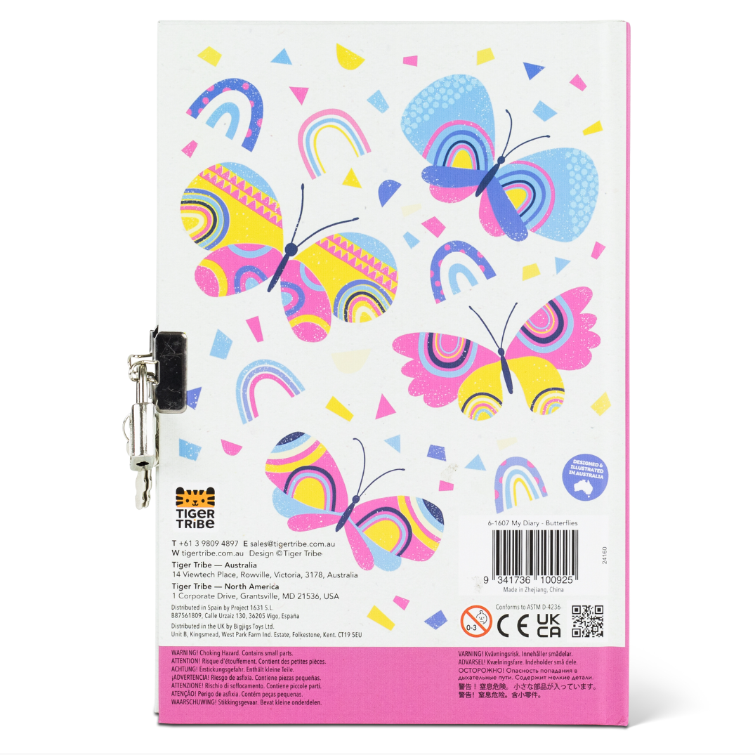 Lockable Diary - Butterflies