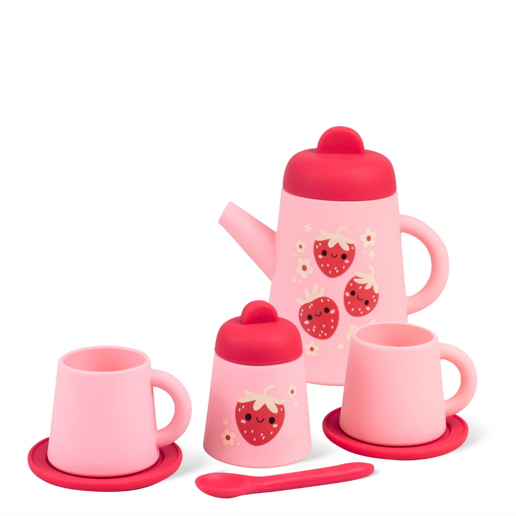 Silicone Tea Set - Strawberry Patch