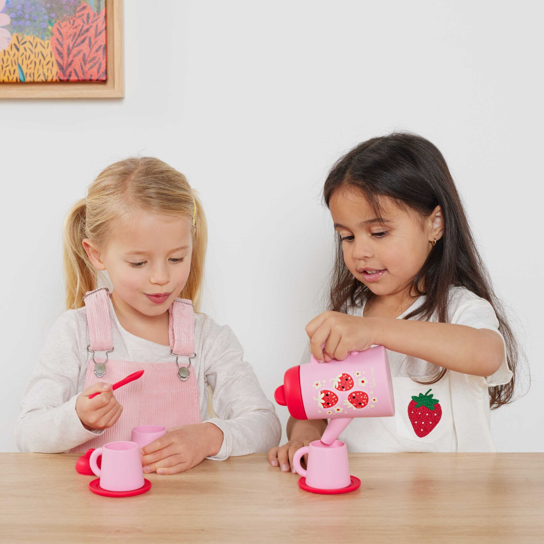 Silicone Tea Set - Strawberry Patch