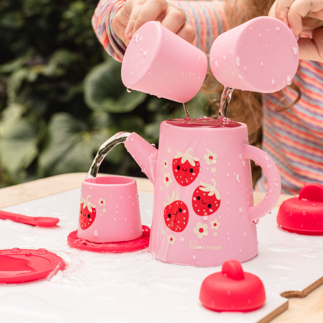 Silicone Tea Set - Strawberry Patch