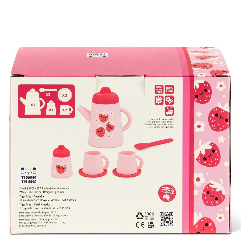 Silicone Tea Set - Strawberry Patch