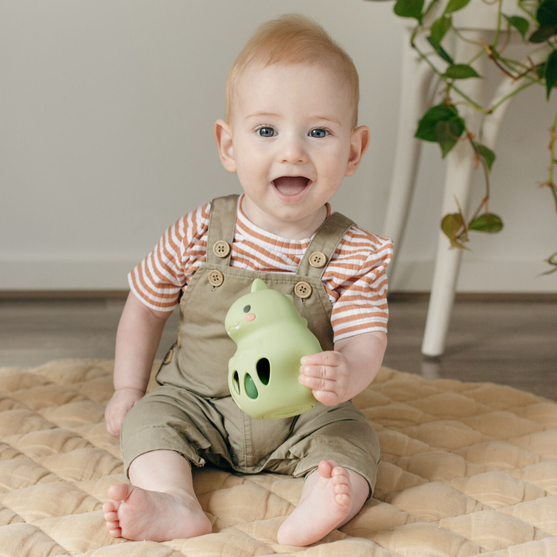 Silicone Rattle - Dino