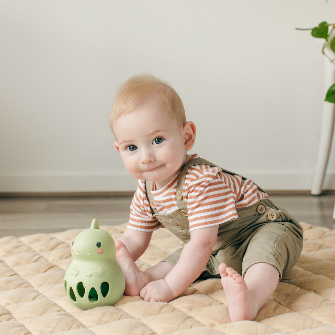 Silicone Rattle - Dino