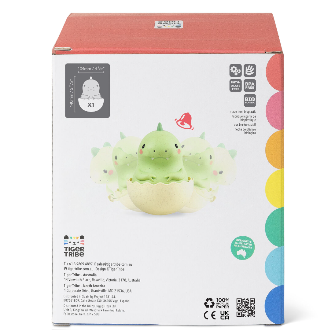 Silicone Rattle - Dino