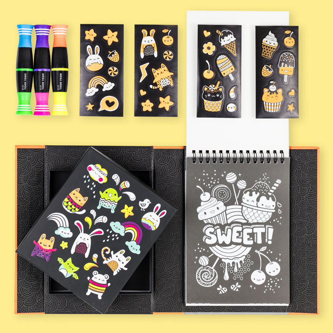 Neon Colouring Set - Glow Friends