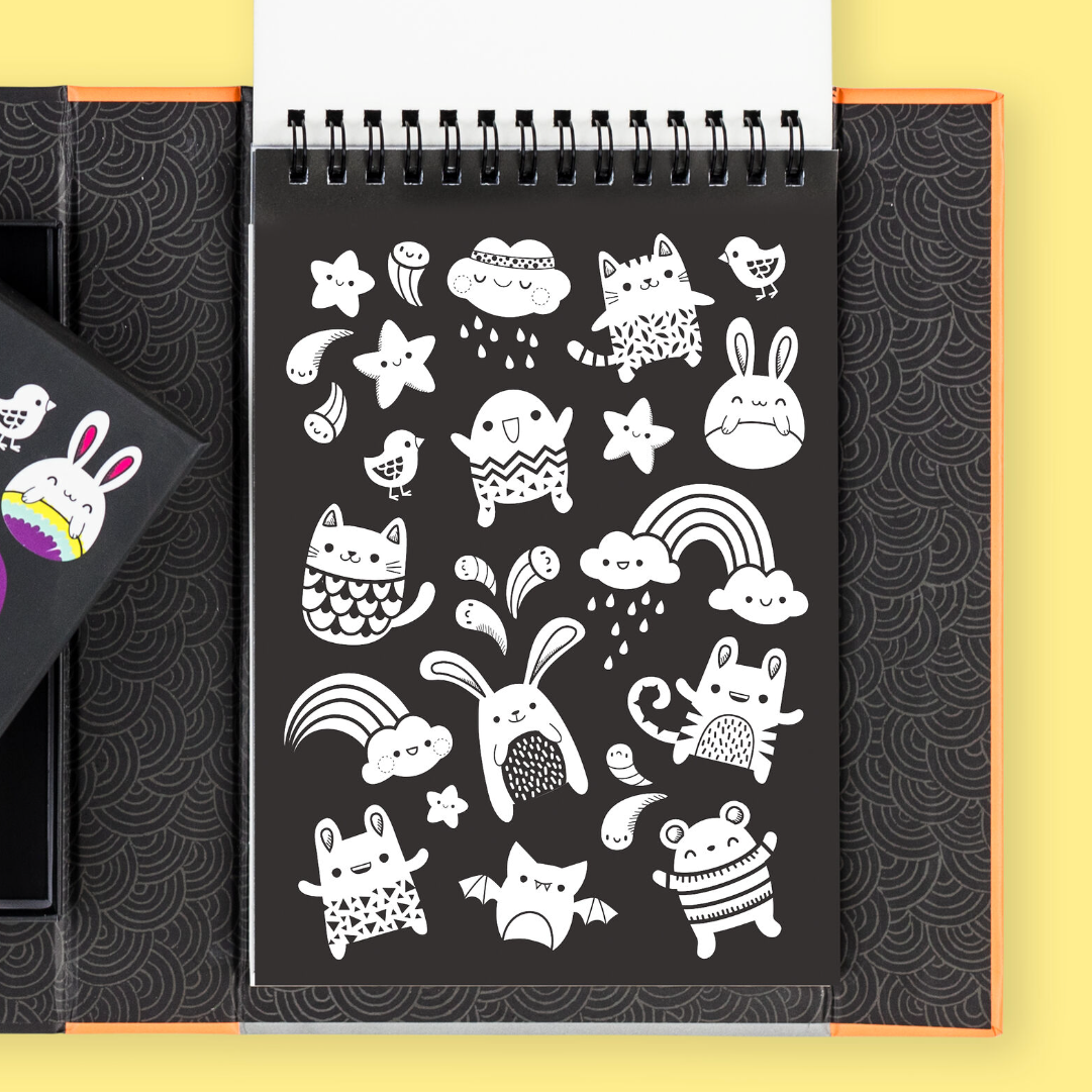 Neon Colouring Set - Glow Friends