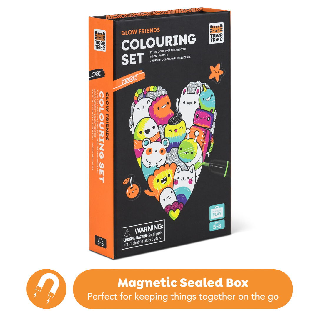 Neon Colouring Set - Glow Friends