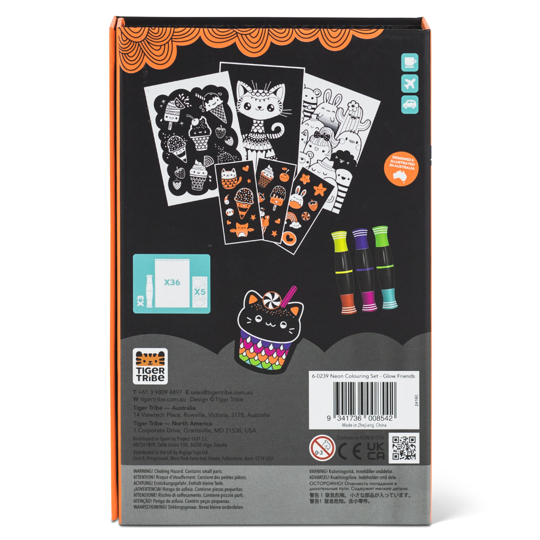 Neon Colouring Set - Glow Friends