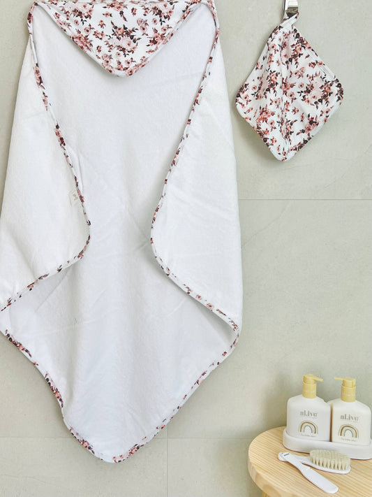 Mini & Me Hooded Towel & Wash Cloth Set Addison