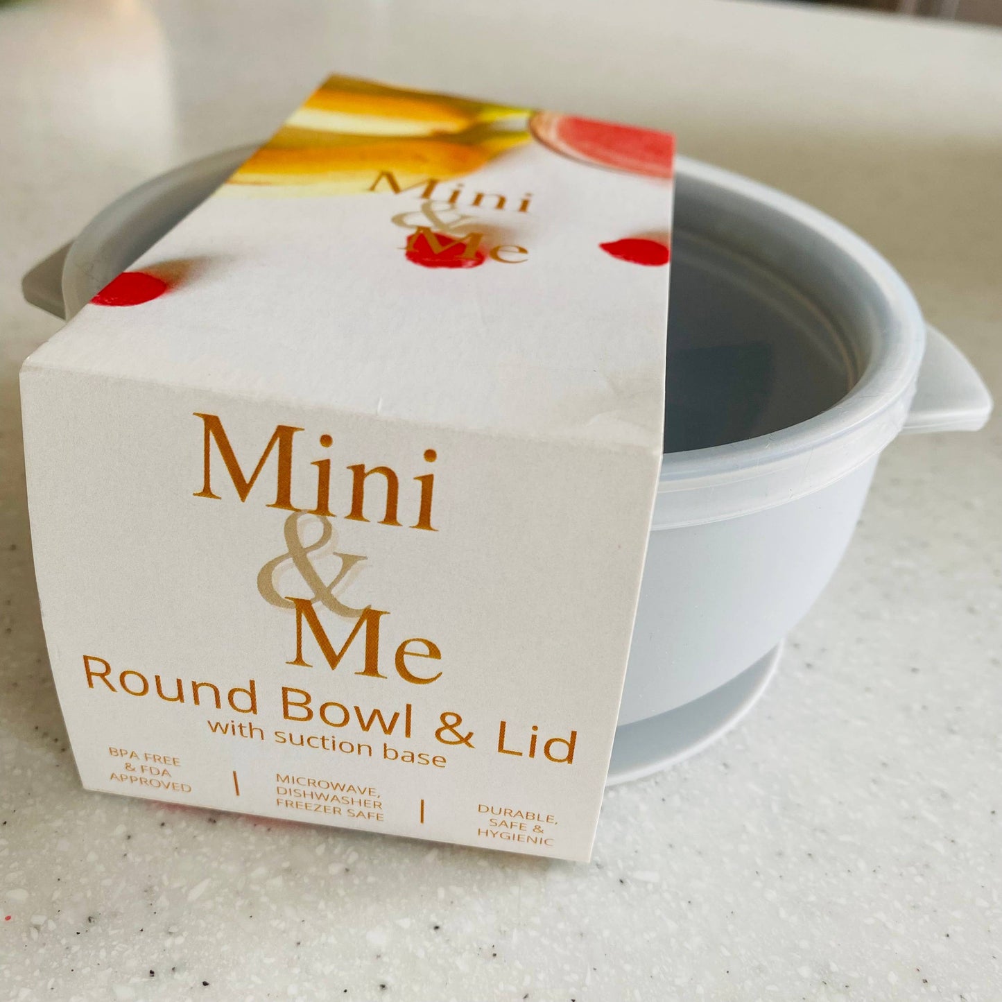 Mini & Me Round Bowl with Lid Porcini