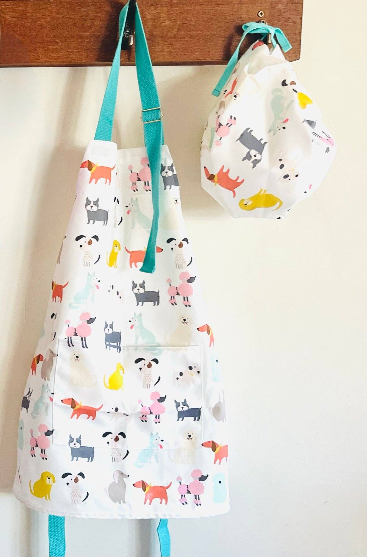 Kids Cooking Apron and Chef Hat Set - Puppy