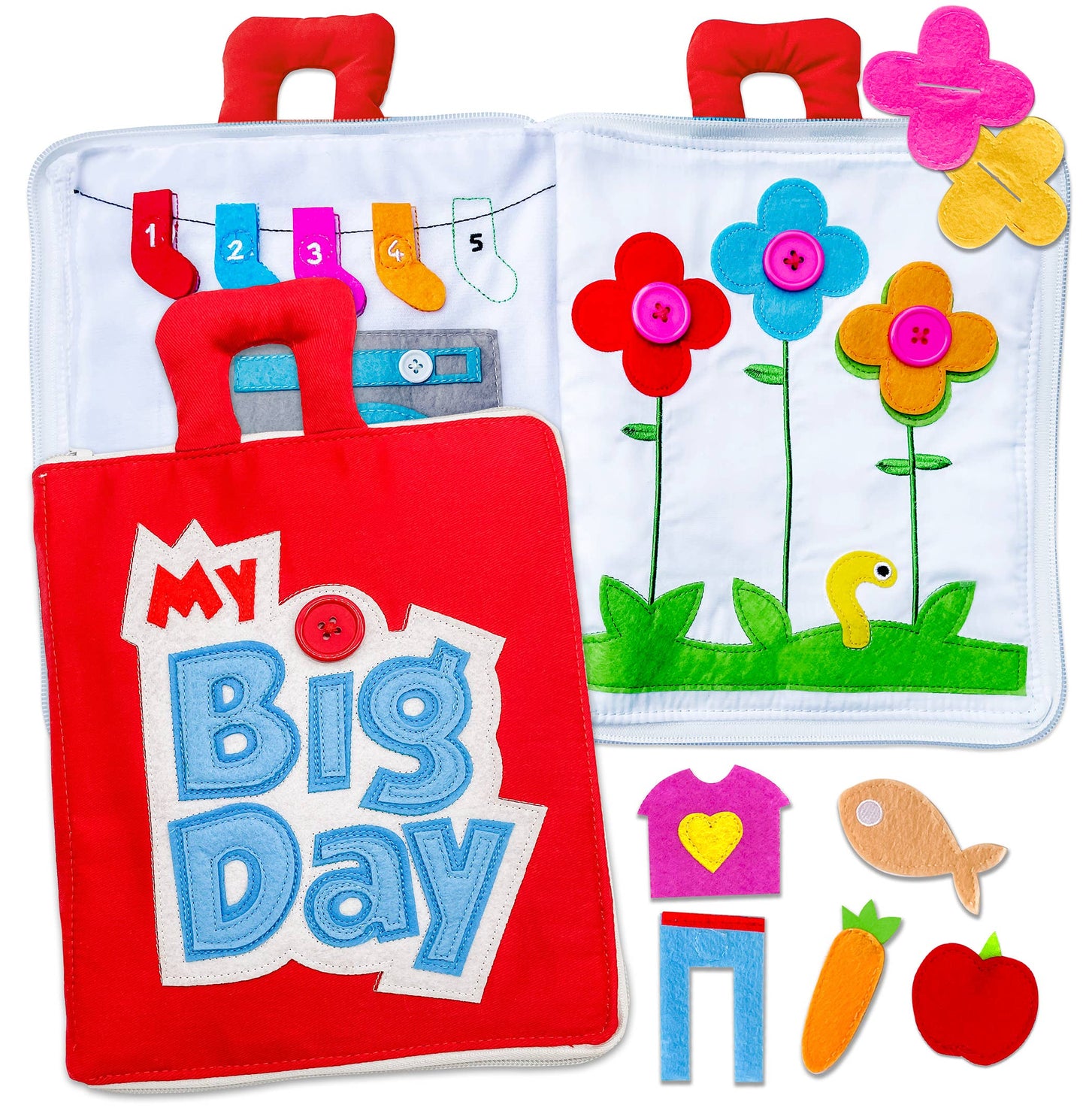 Curious Columbus - Fabric Activity Book - My Big Day: Blue Cover
