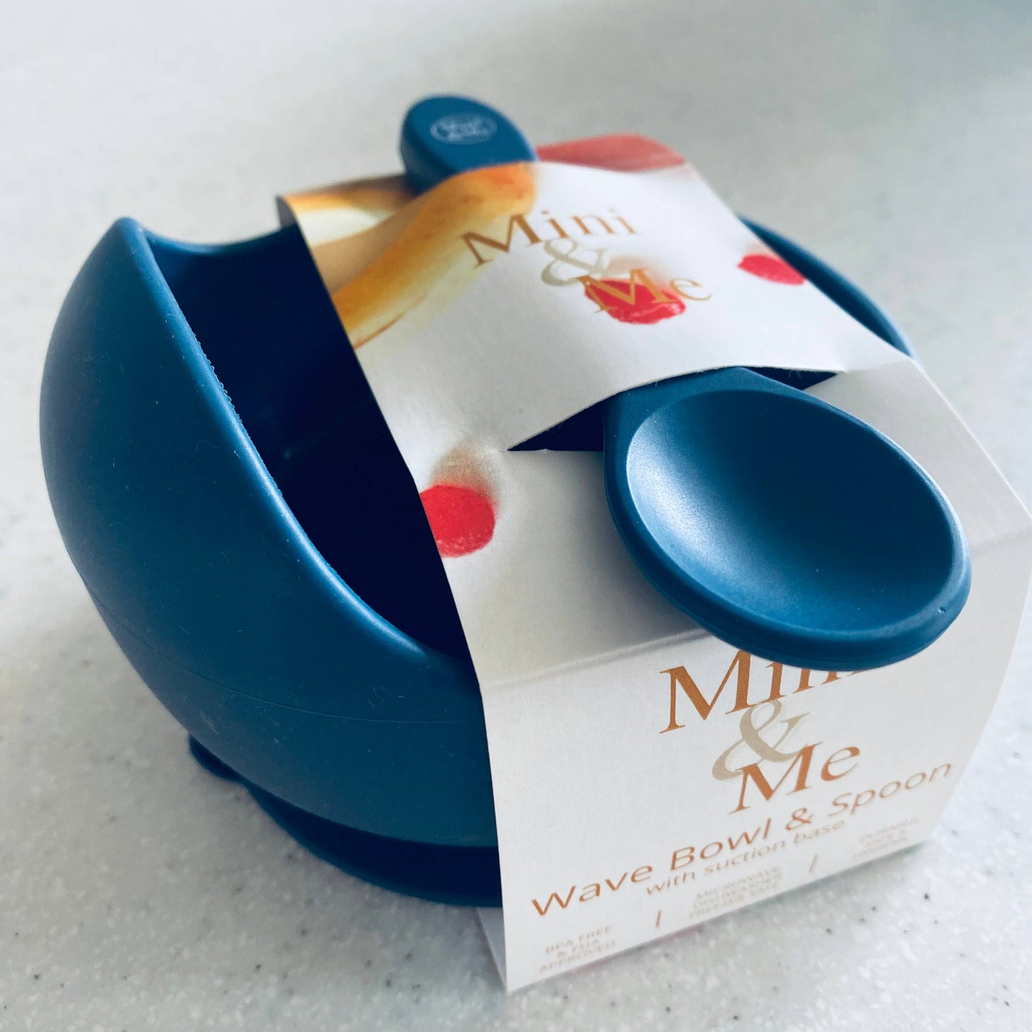 Mini & Me Wave Bowl & Spoon Blueberry
