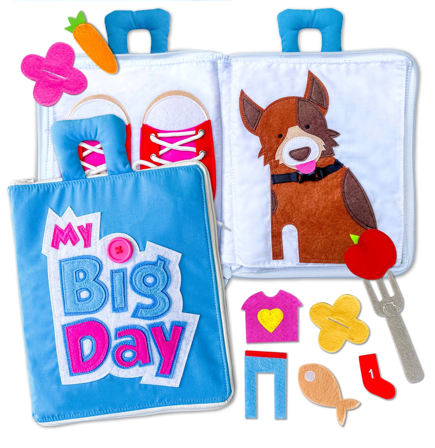 Curious Columbus - Fabric Activity Book - My Big Day: Blue Cover