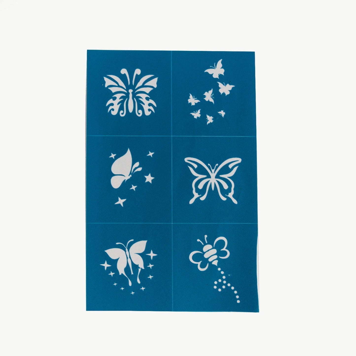 Oh Flossy Reusable Adhesive Face Paint & Makeup Stencils - Teal