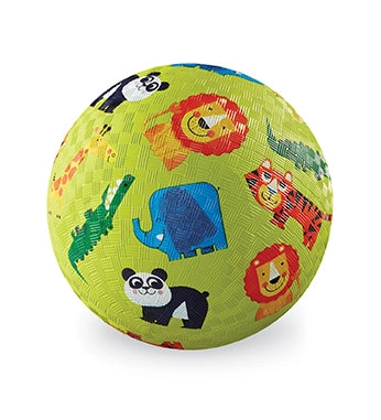 Crocodile Creek - 7 inch Playground Ball - Jungle Friends (Light Green)