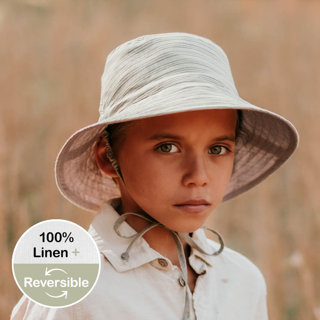 Bedhead Hats - Reversible Linen - Leo/Moss