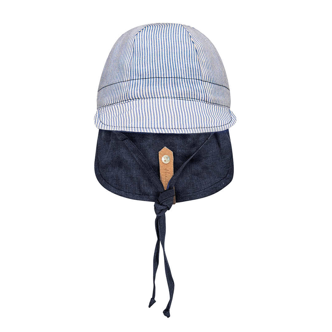 Bedhead Hats - Reversible Linen - Charlie/Indigo