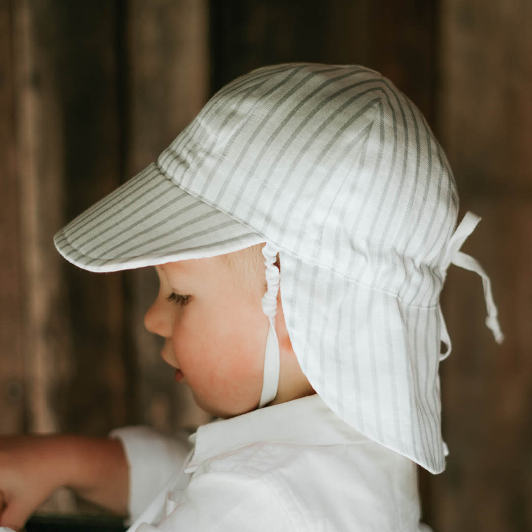 Bedhead Hats - Reversible Linen - Finley/Blanc