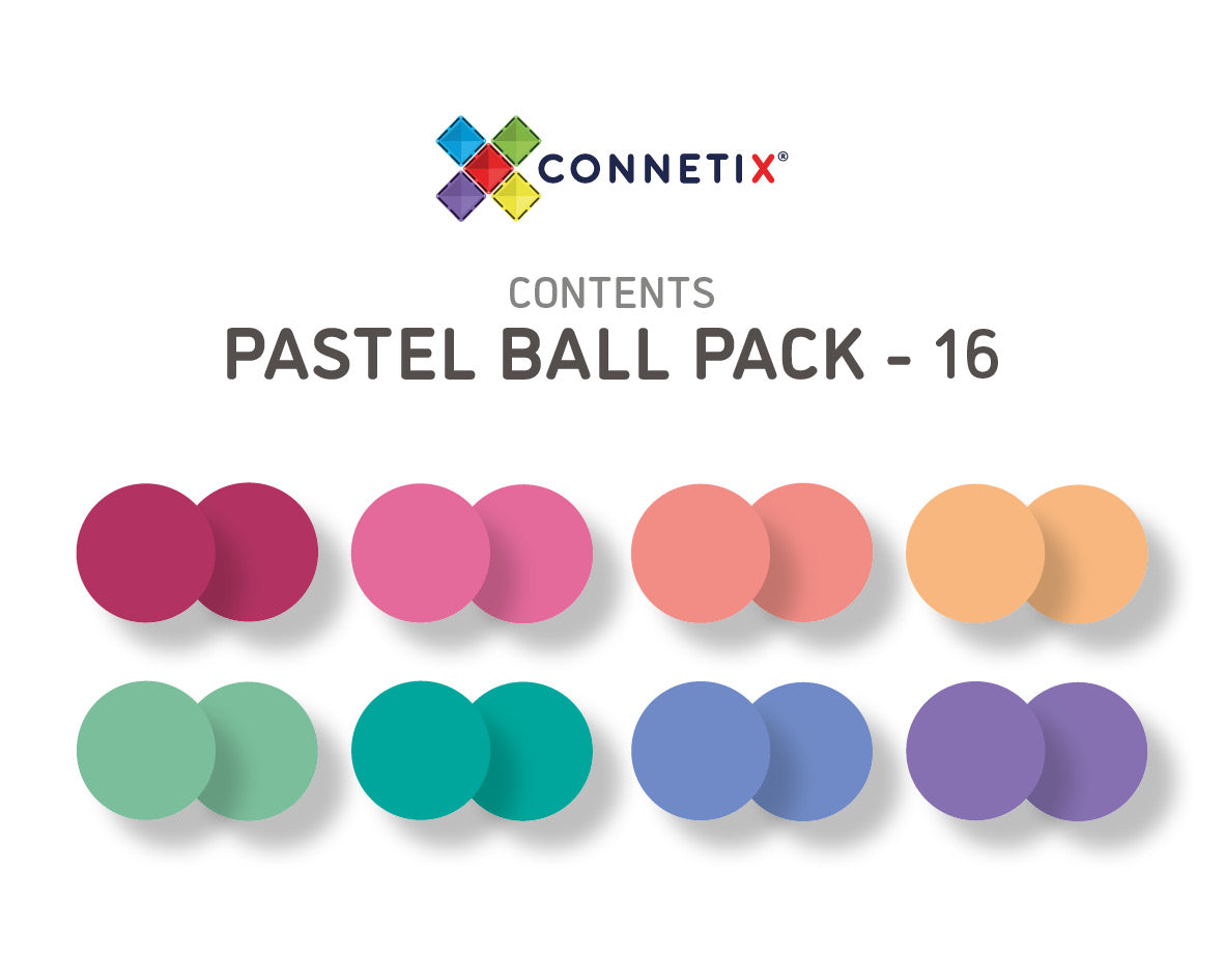 Connetix - 16 Pc Pastel Replacement Ball Pack