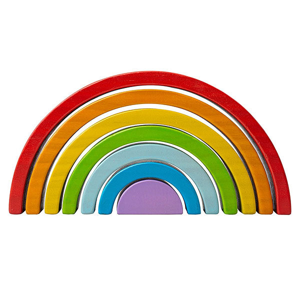 Bigjigs Toys - Wooden Rainbow Stacker - Small