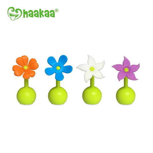Haakaa - Silicone Breast Pump Flower Stopper - Purple